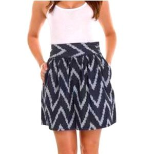 7 for All Mankind denim Ikat skirt